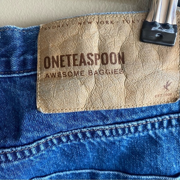 ONE TEASPOON Ciao Blue Awesome Baggies Straight Leg Jeans Size 27 - Picture 13 of 16